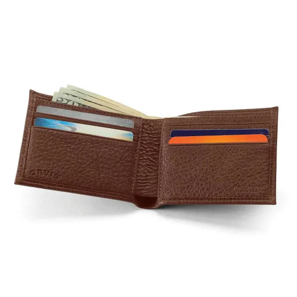 Orvis American Bison Thinfold Leather Wallet|Men Wallets