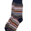 Orvis American Trench Cotton Fair Isle Socks|Men Socks