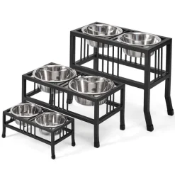 Orvis Black Steel Raised Feeder| Bowls, Feeders & Food Storage