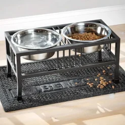 Orvis Black Steel Raised Feeder| Bowls, Feeders & Food Storage