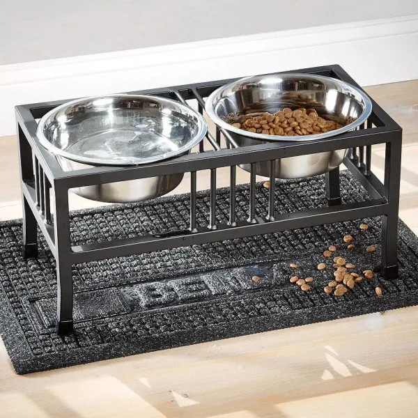 Orvis Black Steel Raised Feeder| Bowls, Feeders & Food Storage