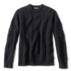 Orvis Cable Crewneck Sweater|Men Sweaters