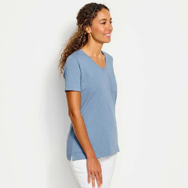 Orvis Canyon Garment-Dyed V-Neck Short-Sleeved Tee|Women Shirts