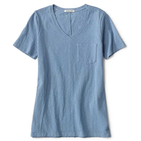 Orvis Canyon Garment-Dyed V-Neck Short-Sleeved Tee|Women Shirts