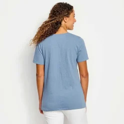 Orvis Canyon Garment-Dyed V-Neck Short-Sleeved Tee|Women Shirts