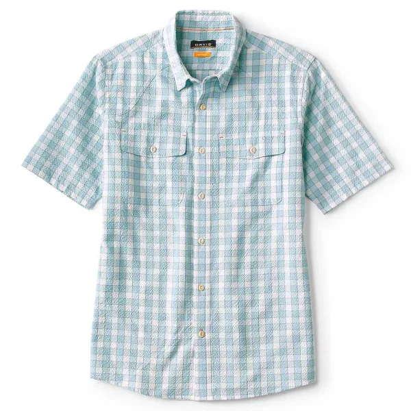 Orvis Clearwater Seersucker Short-Sleeved Shirt|Men Shirts