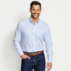 Orvis Country Twill Long-Sleeved Button-Down Shirt|Men Shirts