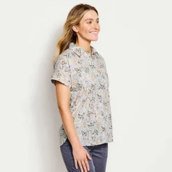 Orvis Easy Printed Short-Sleeved Camp Shirt|Women Shirts