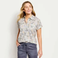 Orvis Easy Printed Short-Sleeved Camp Shirt|Women Shirts