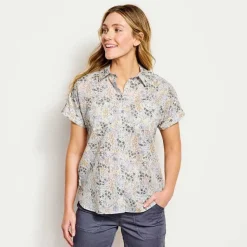 Orvis Easy Printed Short-Sleeved Camp Shirt|Women Shirts