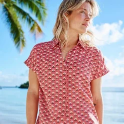 Orvis Easy Printed Short-Sleeved Camp Shirt|Women Shirts