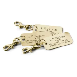 Orvis Engraved Brass Luggage Tags, Set Of 3|Men Travel