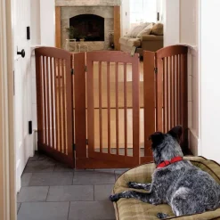 Orvis Freestanding Three-Panel Gate With Door| Gates & Dog Doors