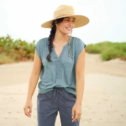 Orvis Fresh Air Embroidered Dolman Top|Women Shirts