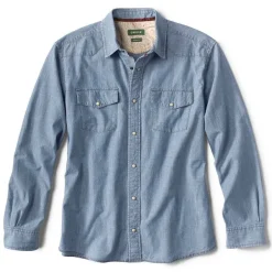 Orvis Great Bend Washed Indigo Shirt|Men Shirts