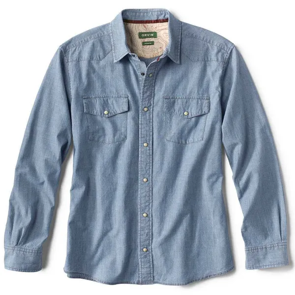 Orvis Great Bend Washed Indigo Shirt|Men Shirts