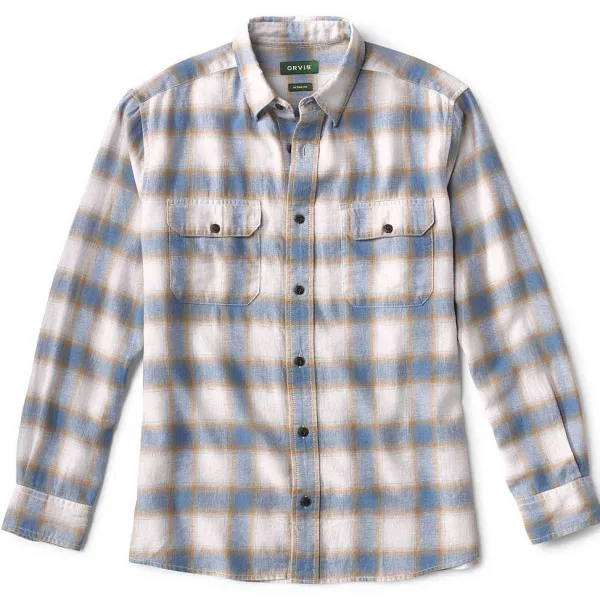 Orvis Hemp/Cotton Yarn-Dyed Denim Long-Sleeved Shirt|Men Shirts