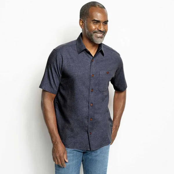Orvis Hemp/Tencel Stretch Short-Sleeved Shirt|Men Shirts