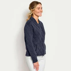 Orvis Lived-In Quilted Bomber Jacket|Women Sweatshirts