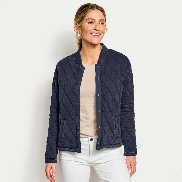 Orvis Lived-In Quilted Bomber Jacket|Women Sweatshirts