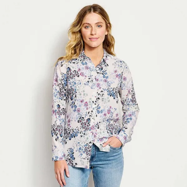 Orvis Long-Sleeved Everyday Silk Shirt|Women Shirts