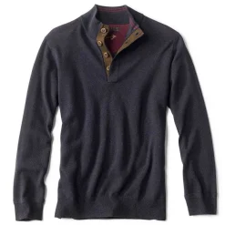 Orvis Merino Button Mockneck Sweater|Men Sweaters