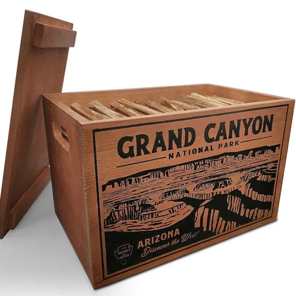 Orvis National Parks Fatwood Wooden Crate| Fireplace & Hearth