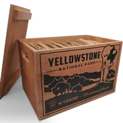 Orvis National Parks Fatwood Wooden Crate| Fireplace & Hearth