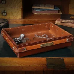 Orvis No. 120 Leather Valet Tray|Men Travel