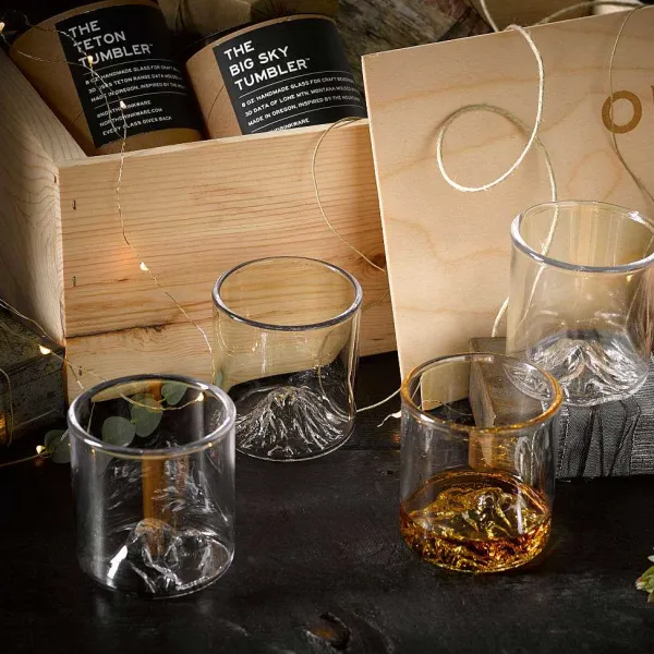 Orvis North Drinkware Mountain Whiskey Tumblers| Glassware & Bar