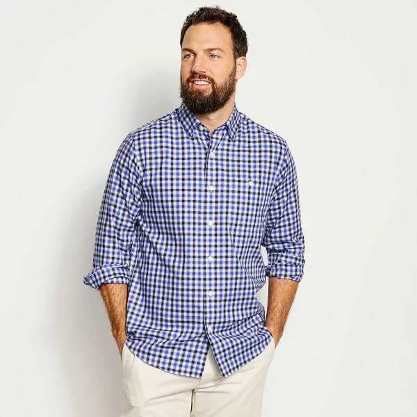 Orvis No-Work, Work Long-Sleeved Hidden Button-Down Shirt|Men Shirts