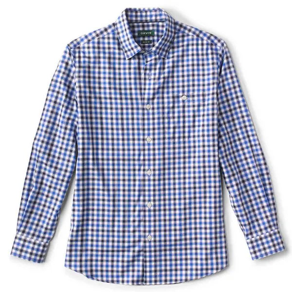 Orvis No-Work, Work Long-Sleeved Hidden Button-Down Shirt|Men Shirts