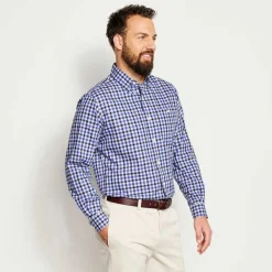 Orvis No-Work, Work Long-Sleeved Hidden Button-Down Shirt|Men Shirts