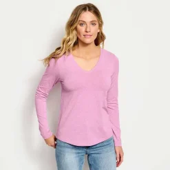 Orvis Perfect Relaxed V-Neck Long-Sleeved Tee|Women Shirts
