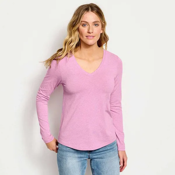 Orvis Perfect Relaxed V-Neck Long-Sleeved Tee|Women Shirts