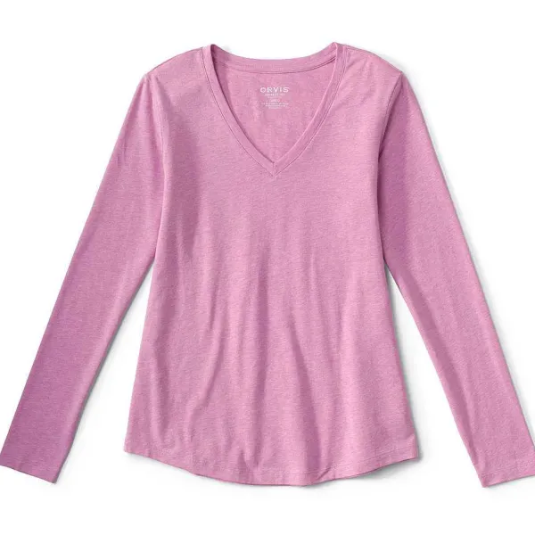 Orvis Perfect Relaxed V-Neck Long-Sleeved Tee|Women Shirts