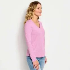 Orvis Perfect Relaxed V-Neck Long-Sleeved Tee|Women Shirts