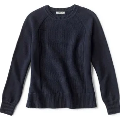 Orvis Pointelle Detail Crew Sweater|Women Sweaters