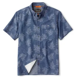 Orvis Printed Tech Chambray Short-Sleeved Shirt|Men Shirts