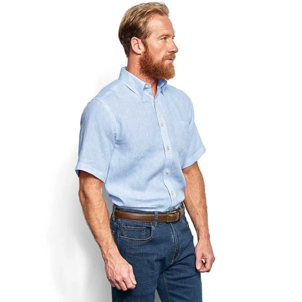Orvis Pure Linen Short-Sleeved Shirt|Men Shirts