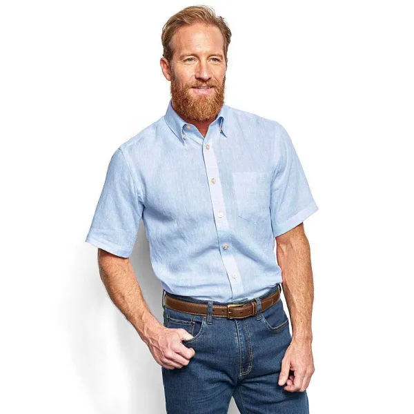 Orvis Pure Linen Short-Sleeved Shirt|Men Shirts