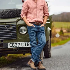 Orvis Saddle-Leather Jeans Belt|Men Belts