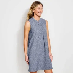Orvis Tech Chambray Pintuck Tank Dress|Women Skirts & Dresses