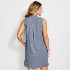Orvis Tech Chambray Pintuck Tank Dress|Women Skirts & Dresses