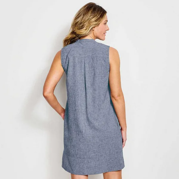 Orvis Tech Chambray Pintuck Tank Dress|Women Skirts & Dresses