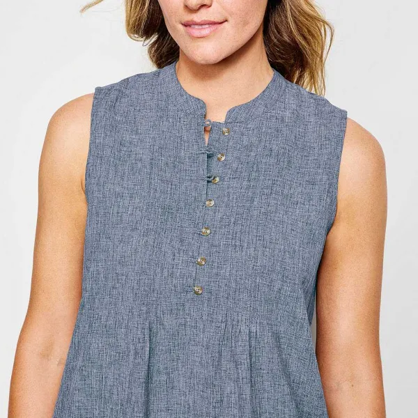 Orvis Tech Chambray Pintuck Tank Dress|Women Skirts & Dresses