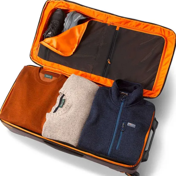 Orvis Trekkage Lt Adventure 80L Checked Roller Bag|Men Packs & Bags