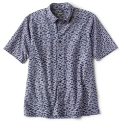Orvis Upstream Fish Print Short-Sleeved Shirt|Men Shirts