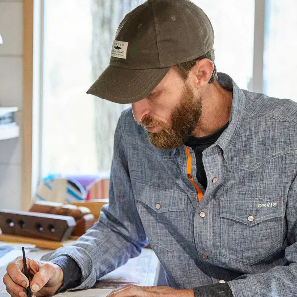 Orvis Vintage Waxed Cotton Ball Cap|Men Hats