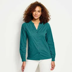 Orvis Wander Long-Sleeved Textured Shirt|Women Shirts